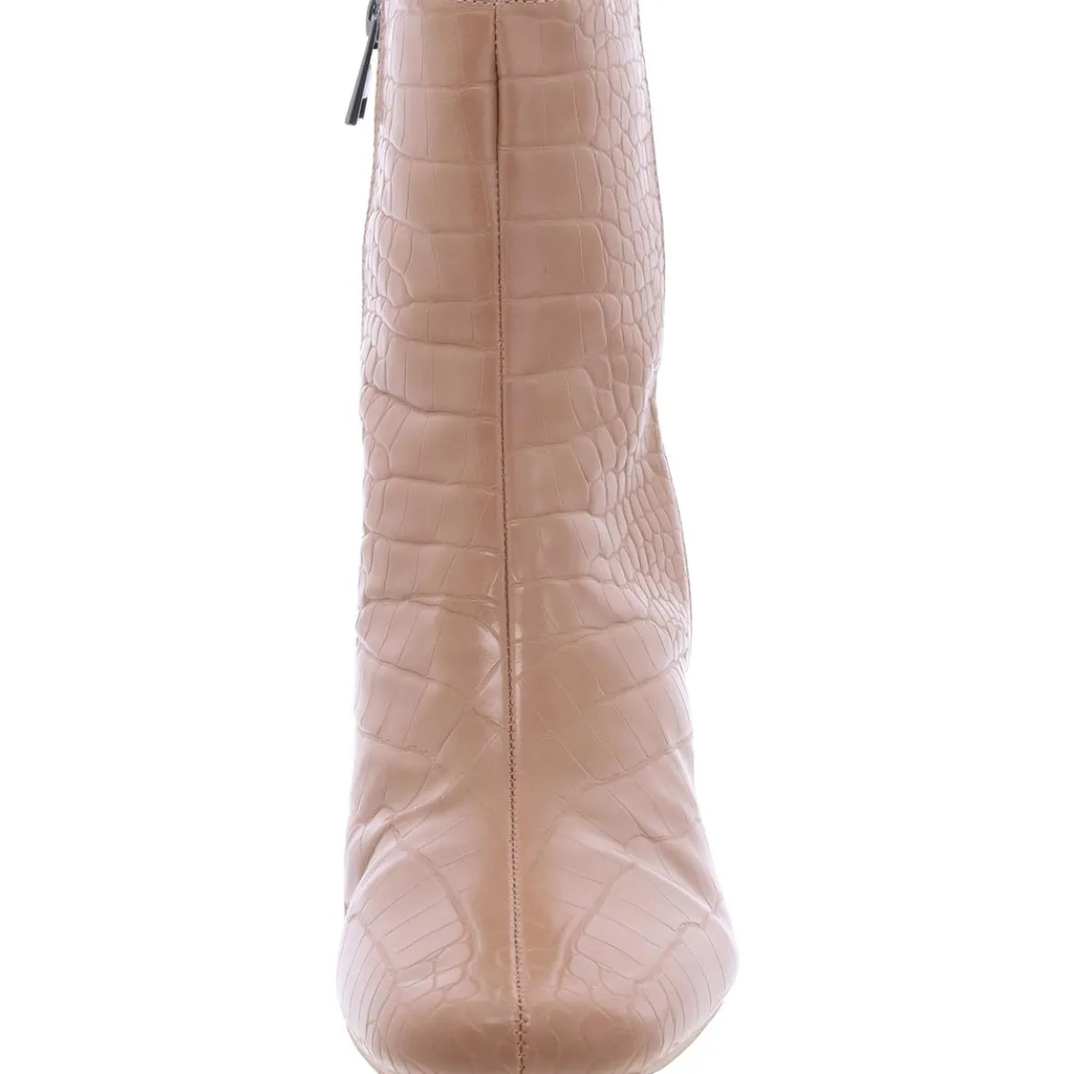 Faux Leather Square Toe Booties