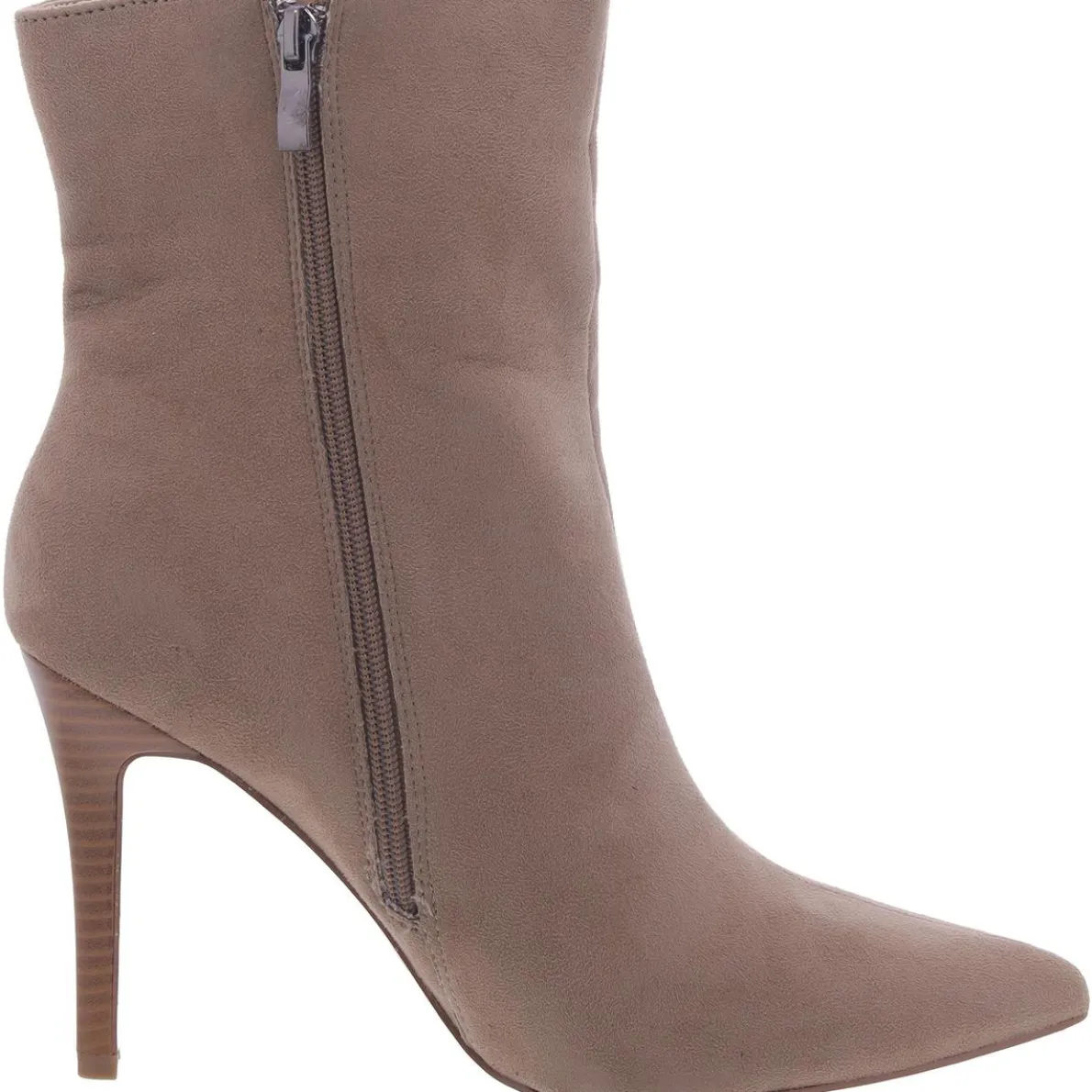 Faux Leather Stiletto Ankle Boots