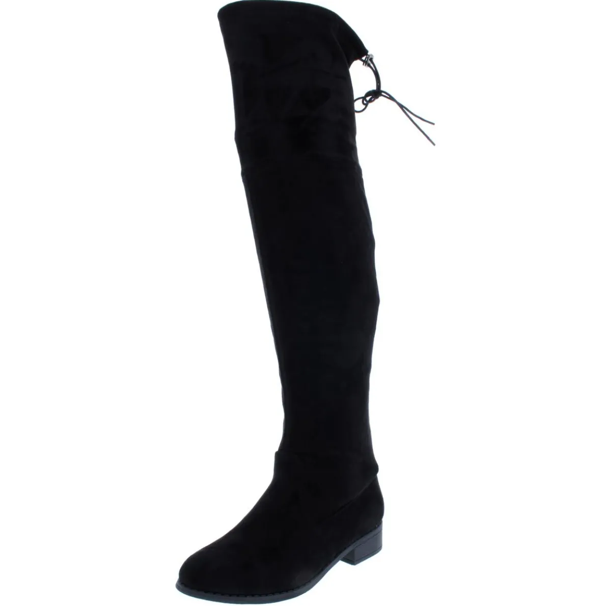 Faux Suede Almond Toe Over-The-Knee Boots