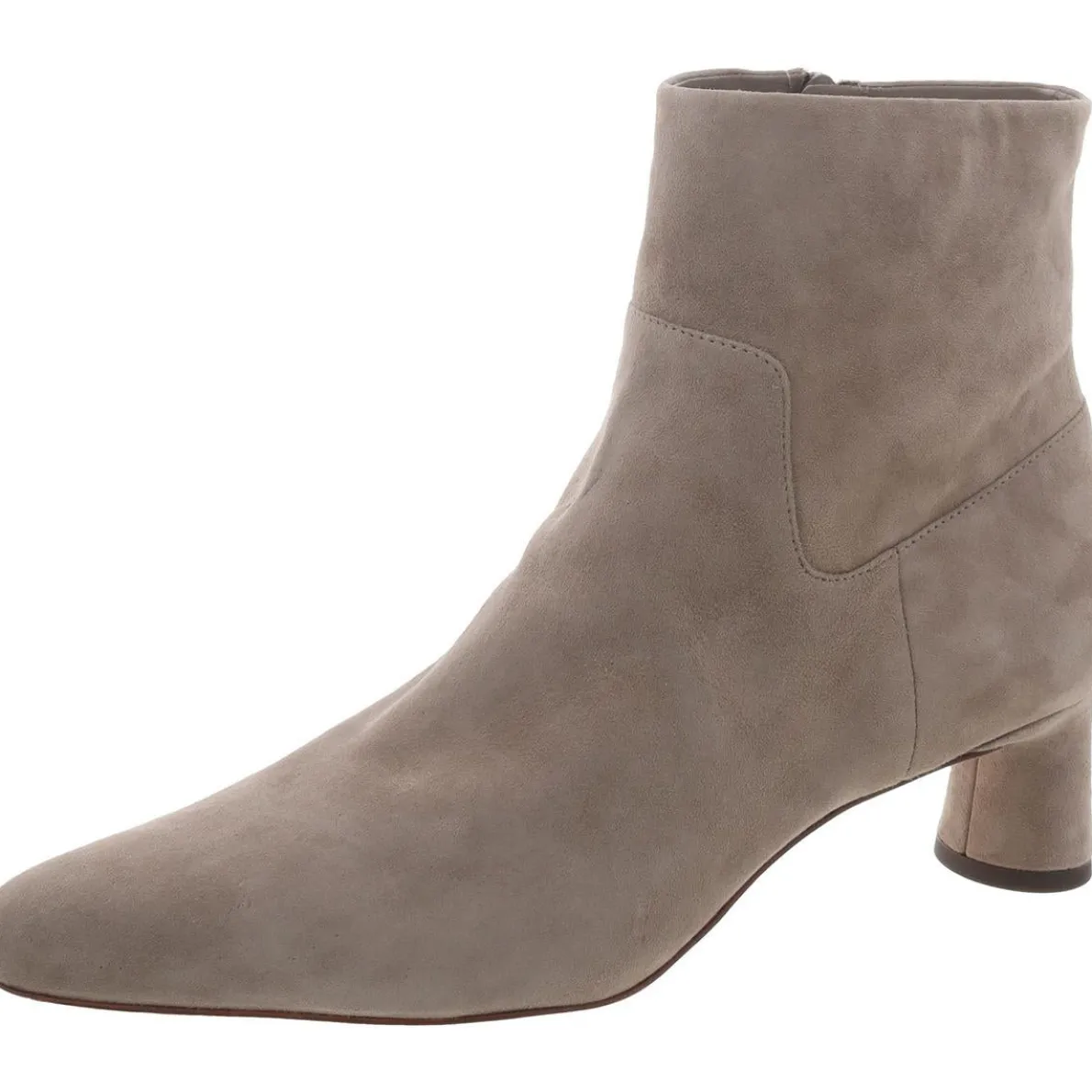 Faux Suede Block Heel Ankle Boots