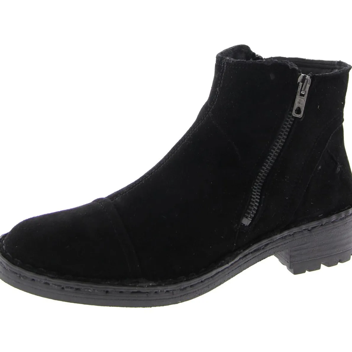 Faux Suede Round toe Ankle Boots