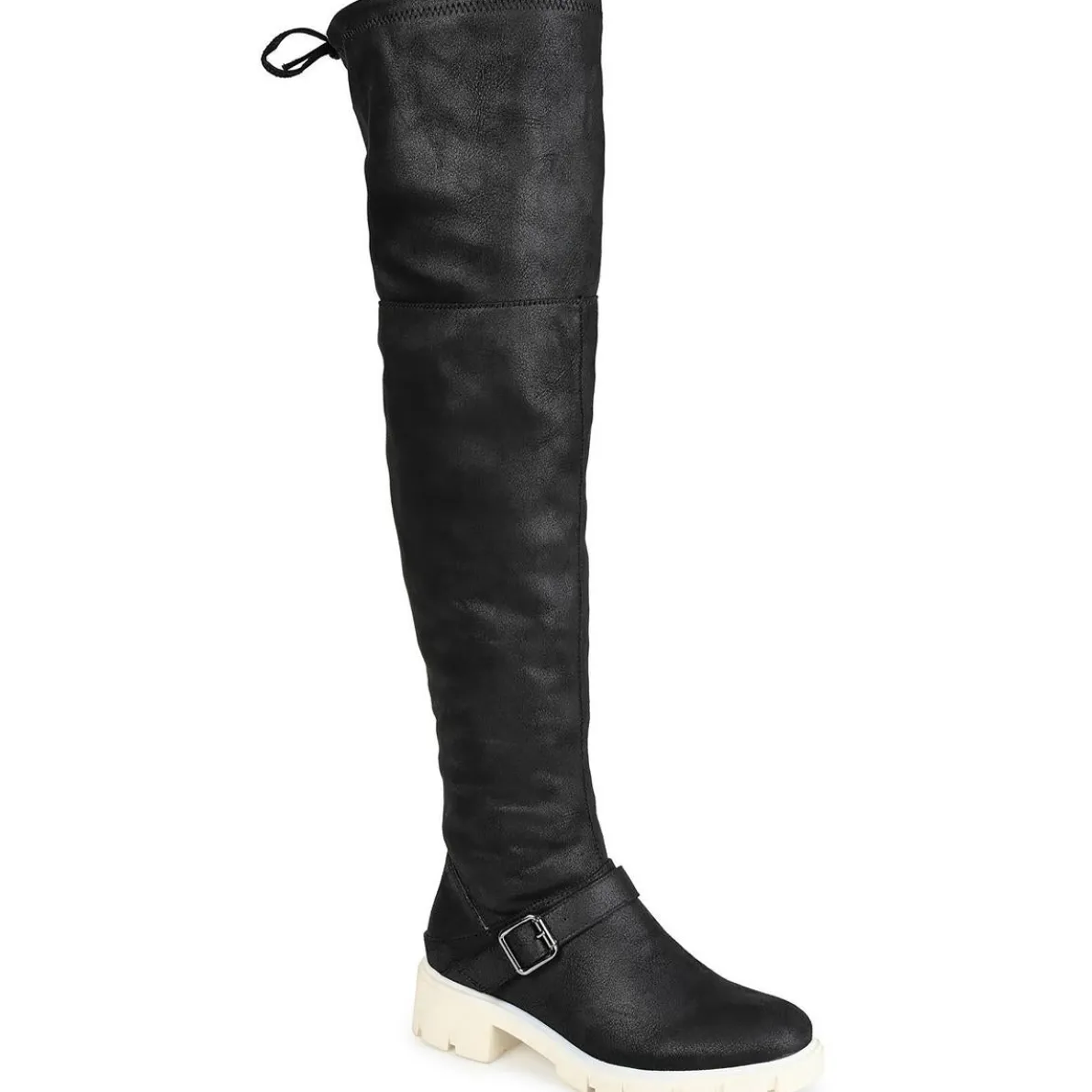 Faux Suede Thigh-High Boots