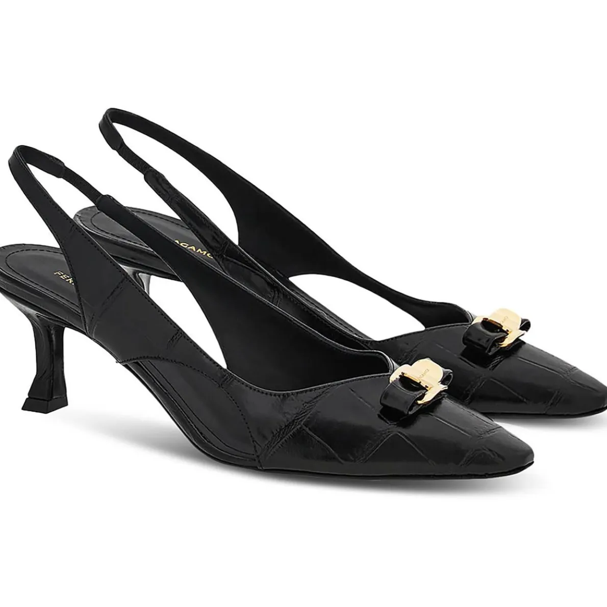 Sling Back Kitten Heel Mule Sandals