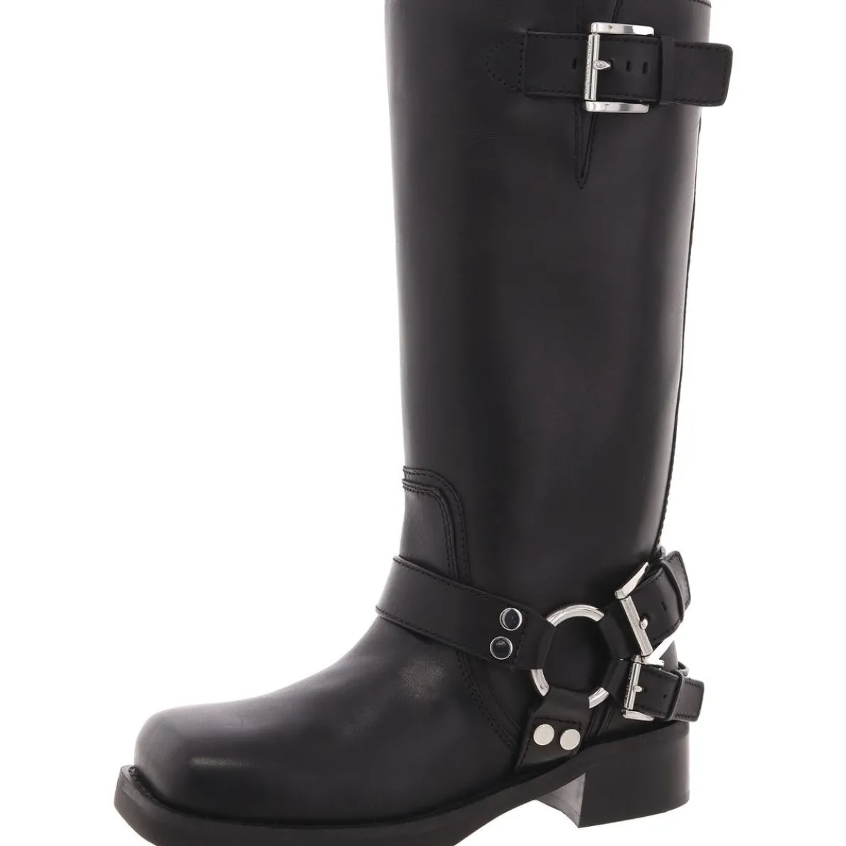 40F4CBFB7L Buckle Leather Mid-Calf Boots