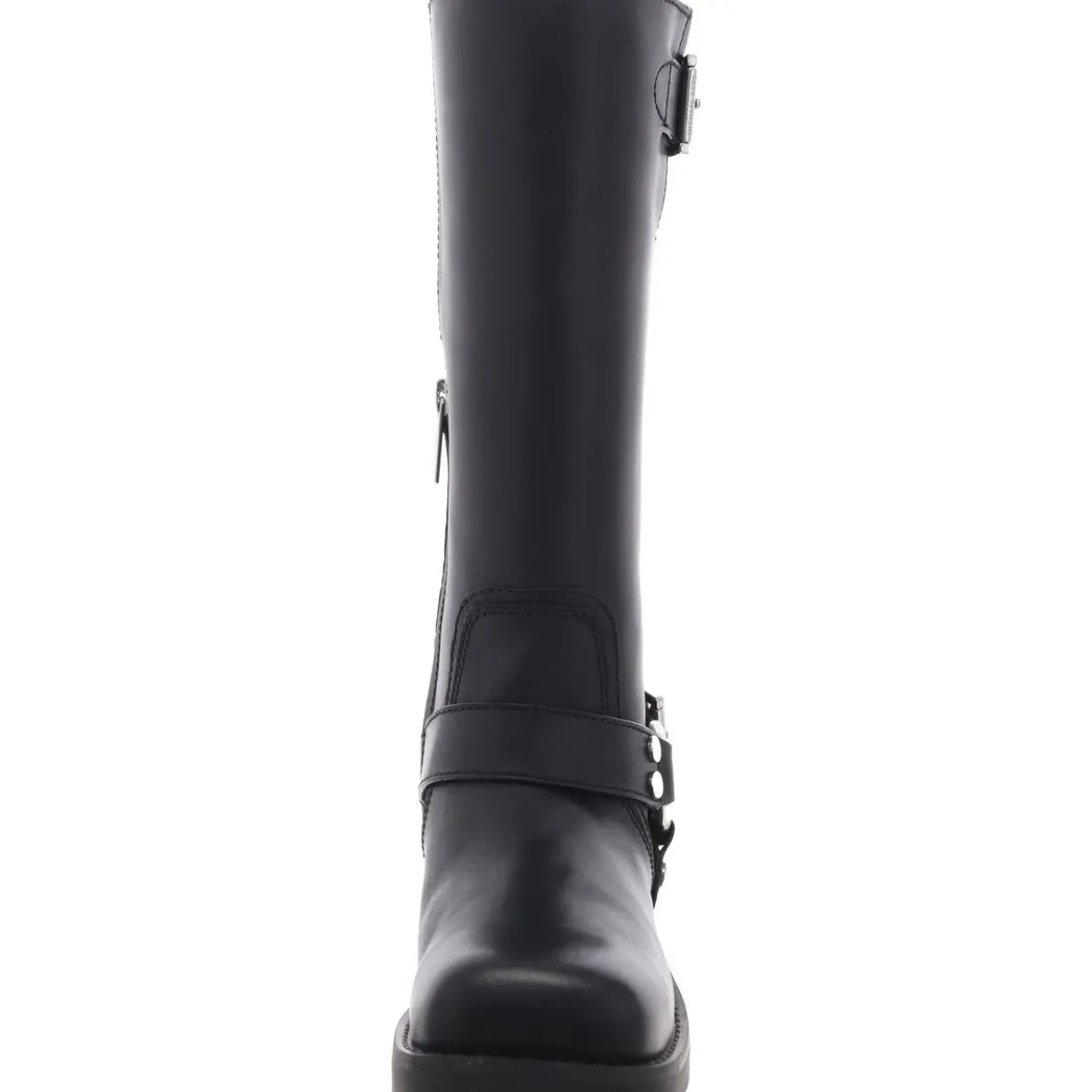 40F4CBFB7L Buckle Leather Mid-Calf Boots