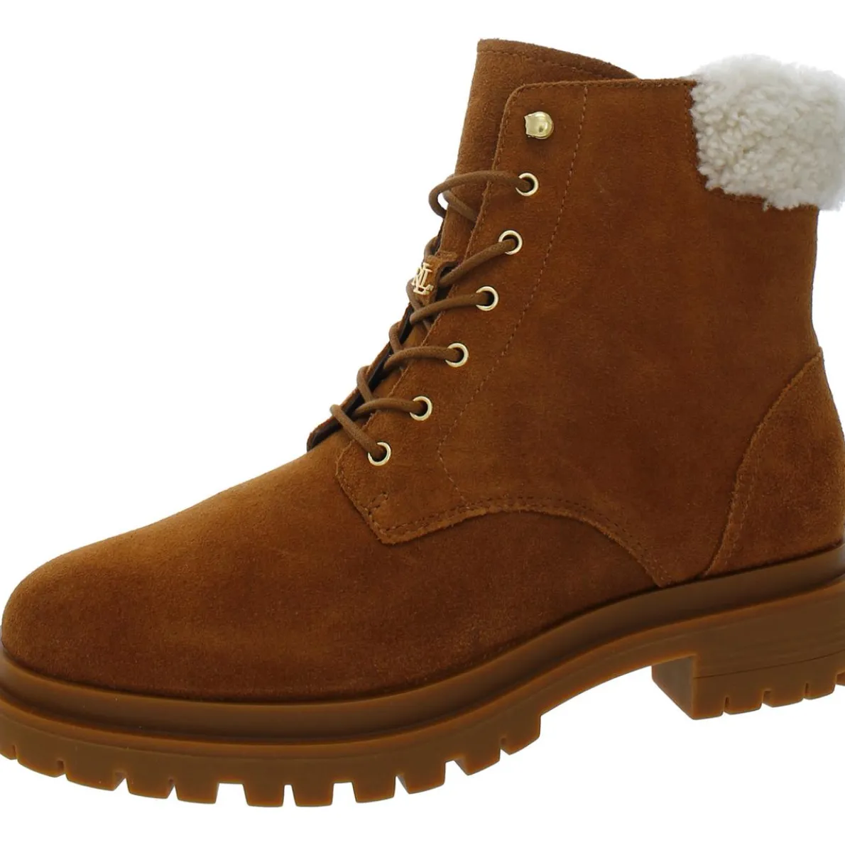 Carlee Lugged Sole Ankle Combat & Lace-up Boots