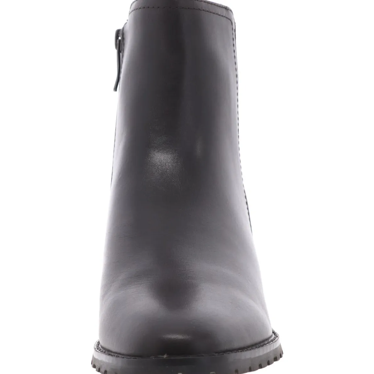 Fedra Zipper Leather Booties