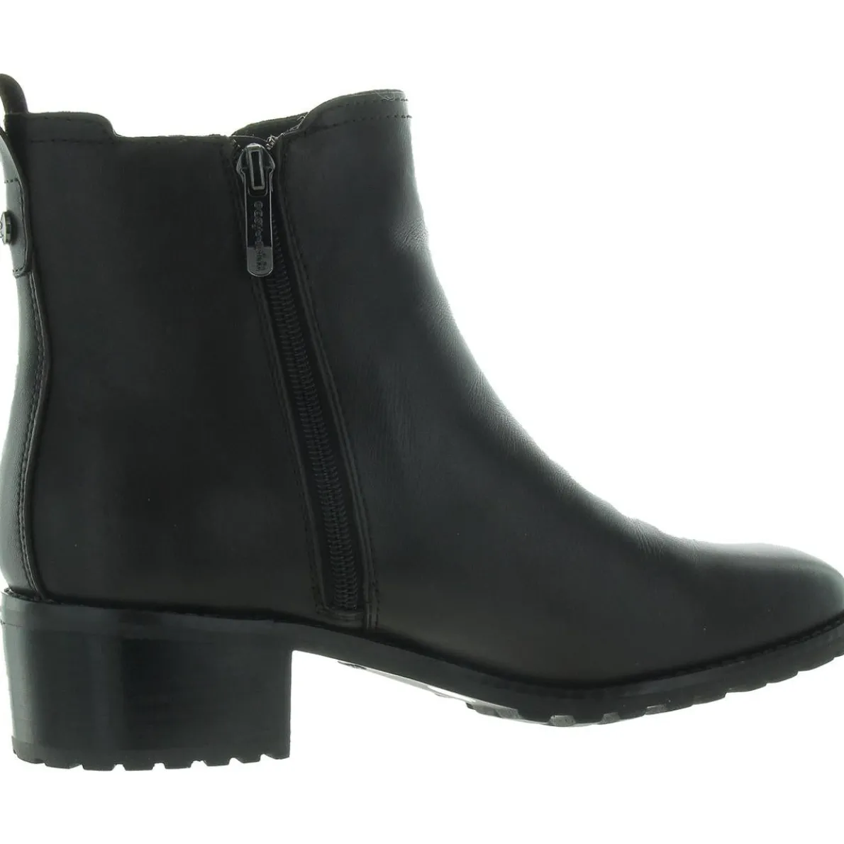 Fedra Zipper Leather Booties