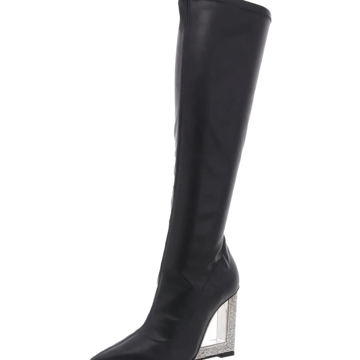 Filipa Glam Embellished Leather Knee-High Boots
