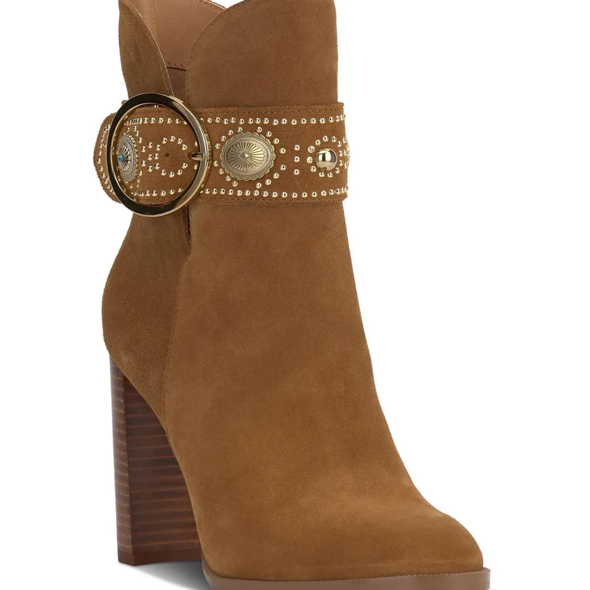 Finova Embellished Faux Leather Mid-Calf Boots