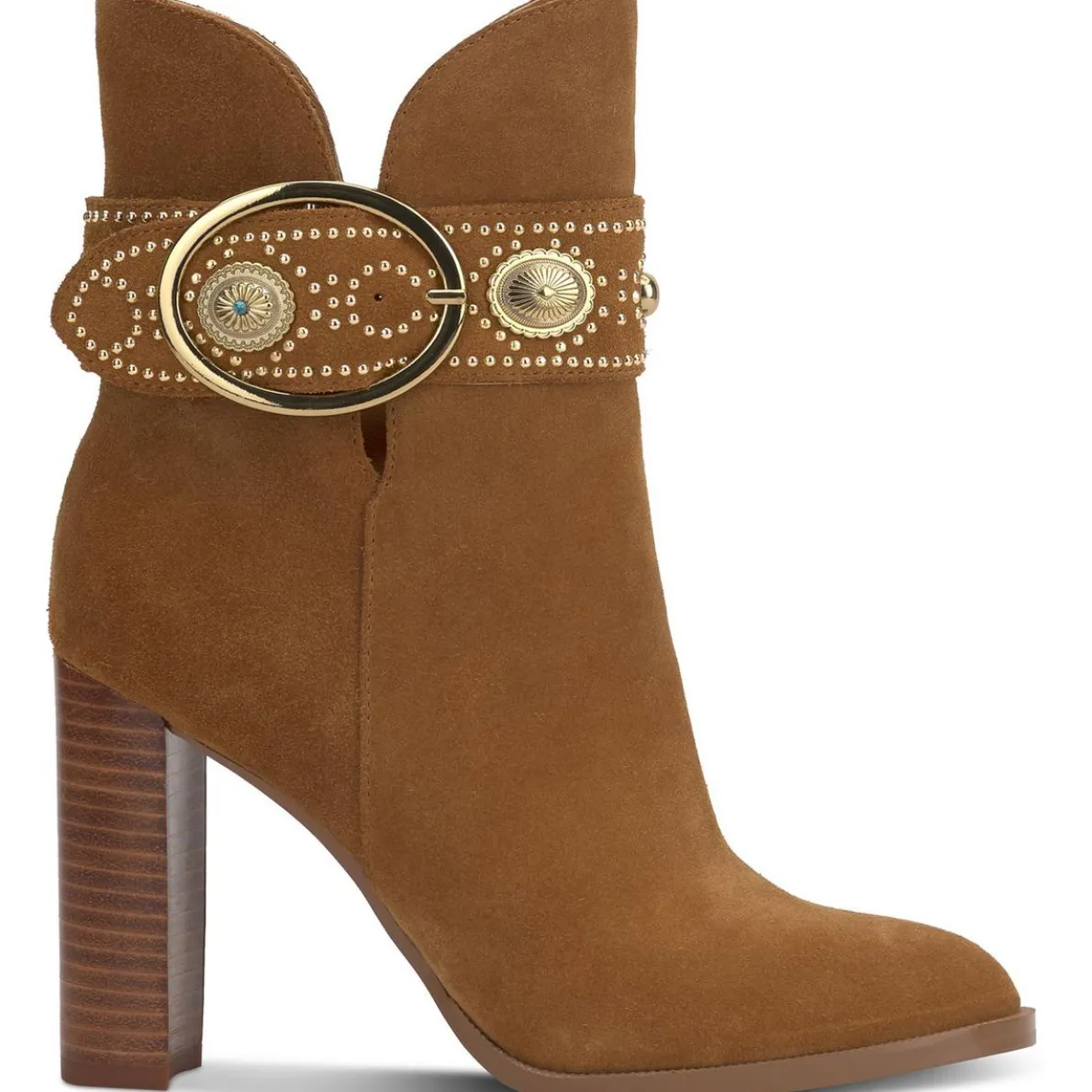 Finova Embellished Faux Leather Mid-Calf Boots