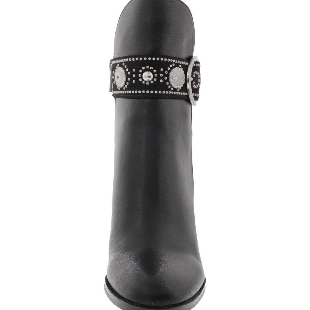 Finova Embellished Faux Leather Mid-Calf Boots