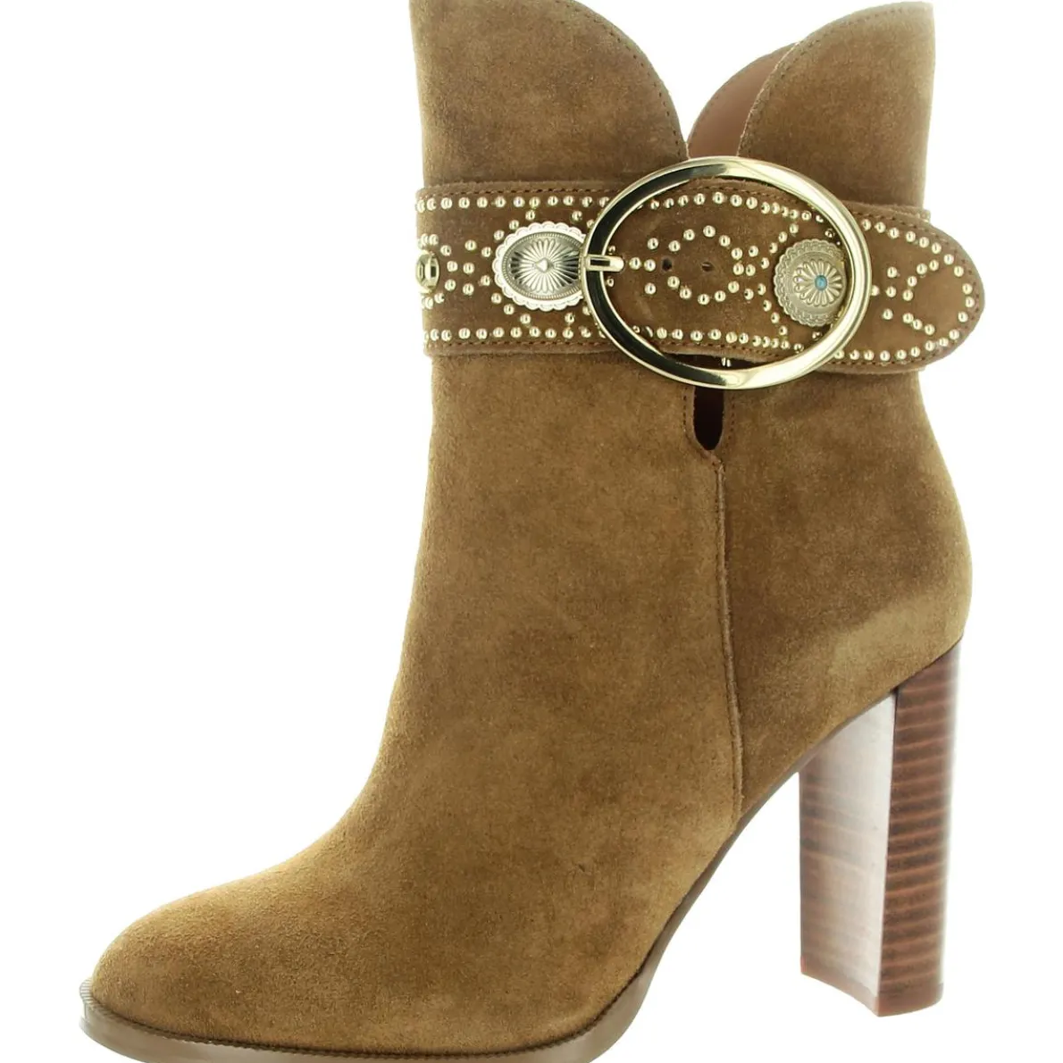 Finova Embellished Faux Leather Mid-Calf Boots