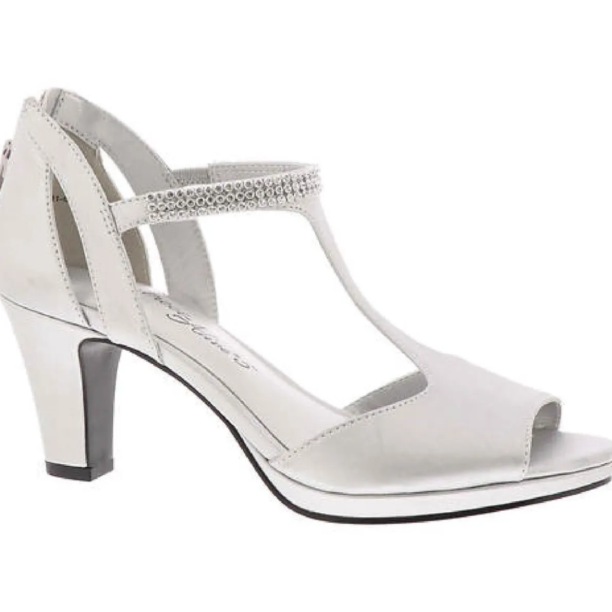 Flash Embellished T-Strap Heels