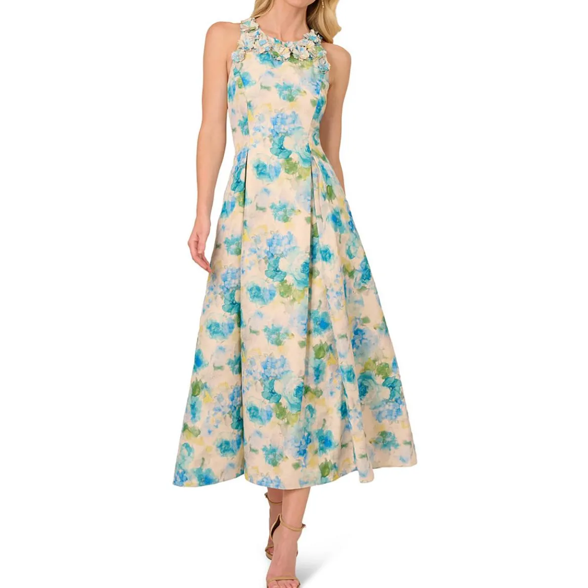 Floral Print Evening Dress