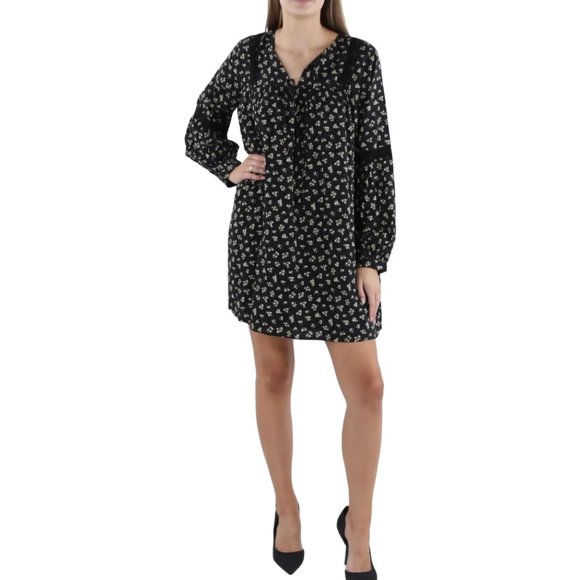 Floral Print Above Knee Mini Dress