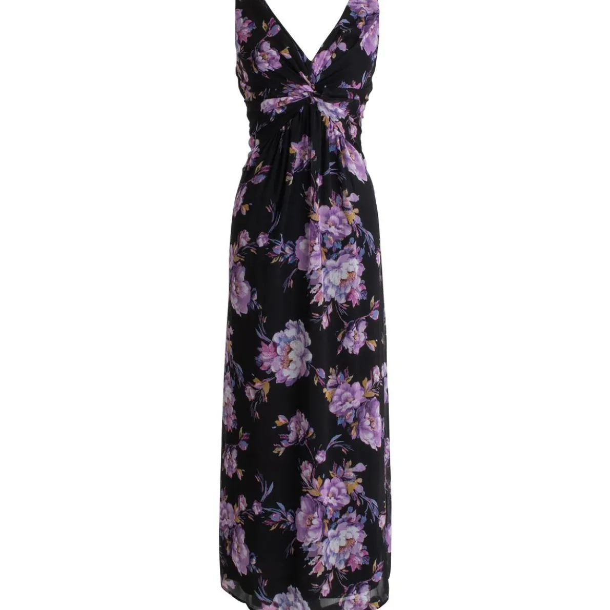 Floral Print Chiffon Evening Dress