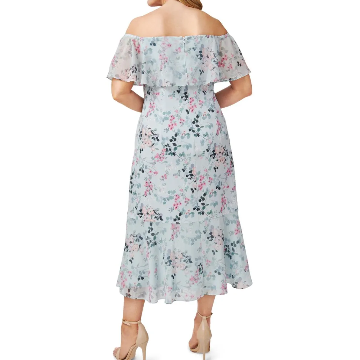 Floral Printed Calf Midi Dress
