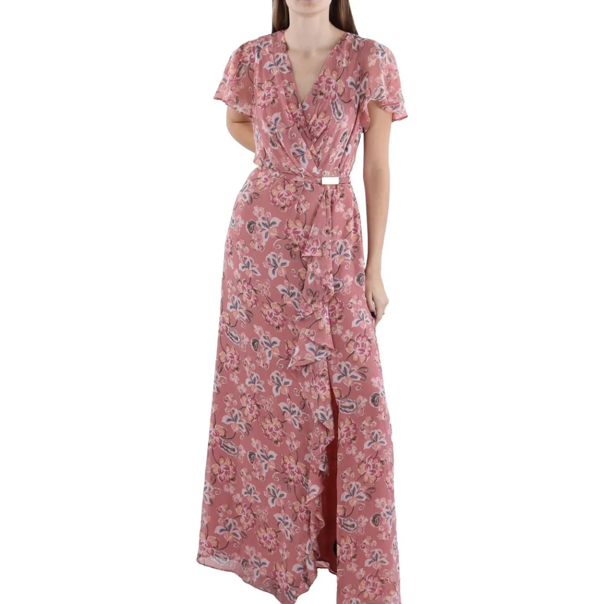 Floral Ruffled Maxi Dress