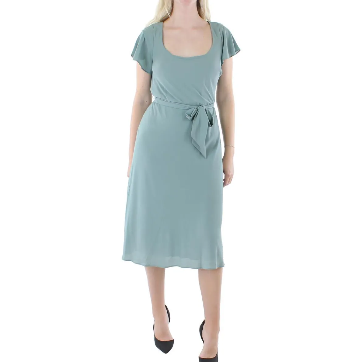 Flutter Sleeve Midi Dress