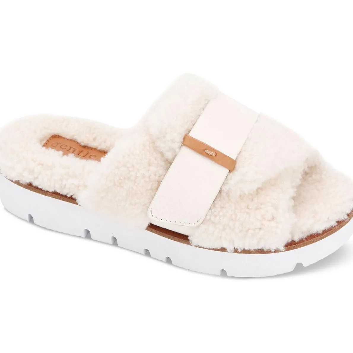 Lavern Shearling Leather Slide Slippers