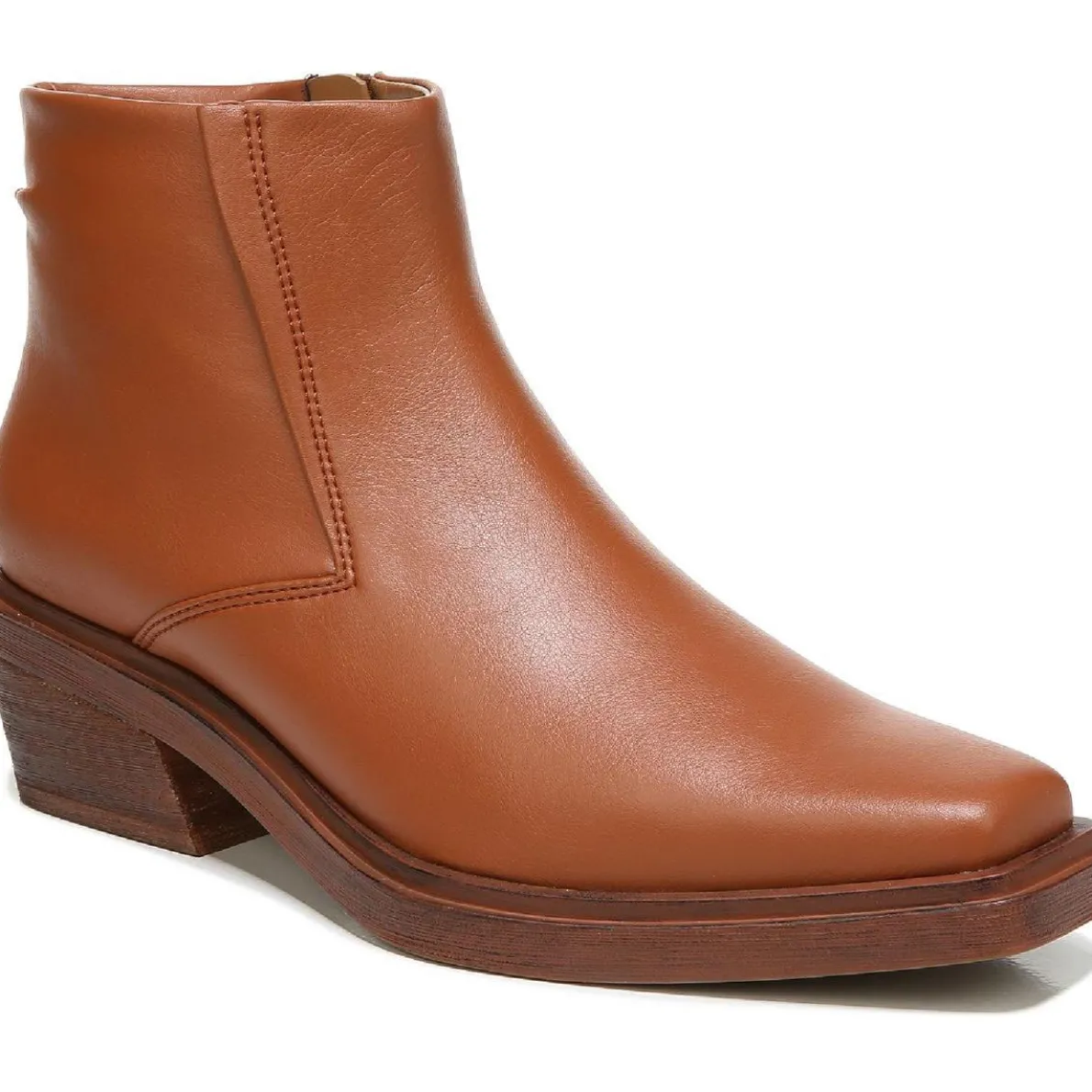 Forta Faux Leather Square Toe Ankle Boots