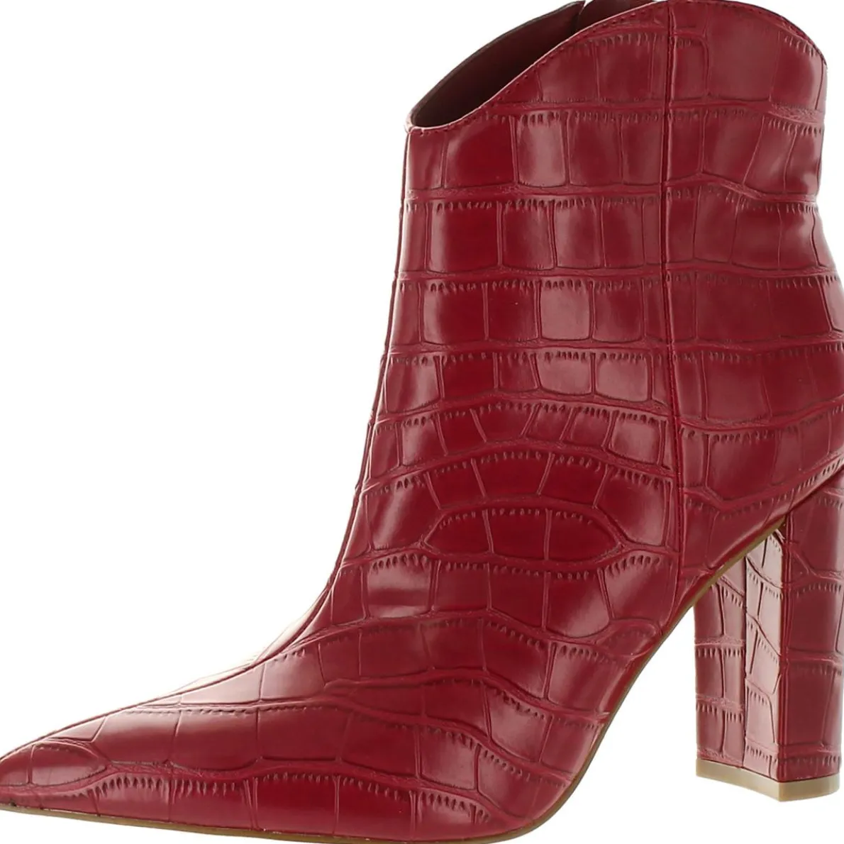 Lezari Faux Leather Pointed Toe Ankle Boots