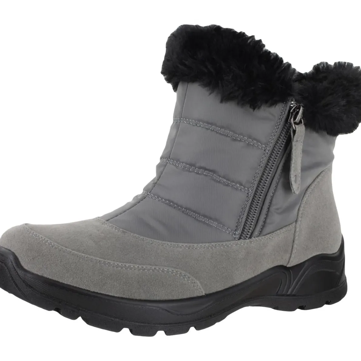 Frosty Faux Suede Outdoor Snow Boots
