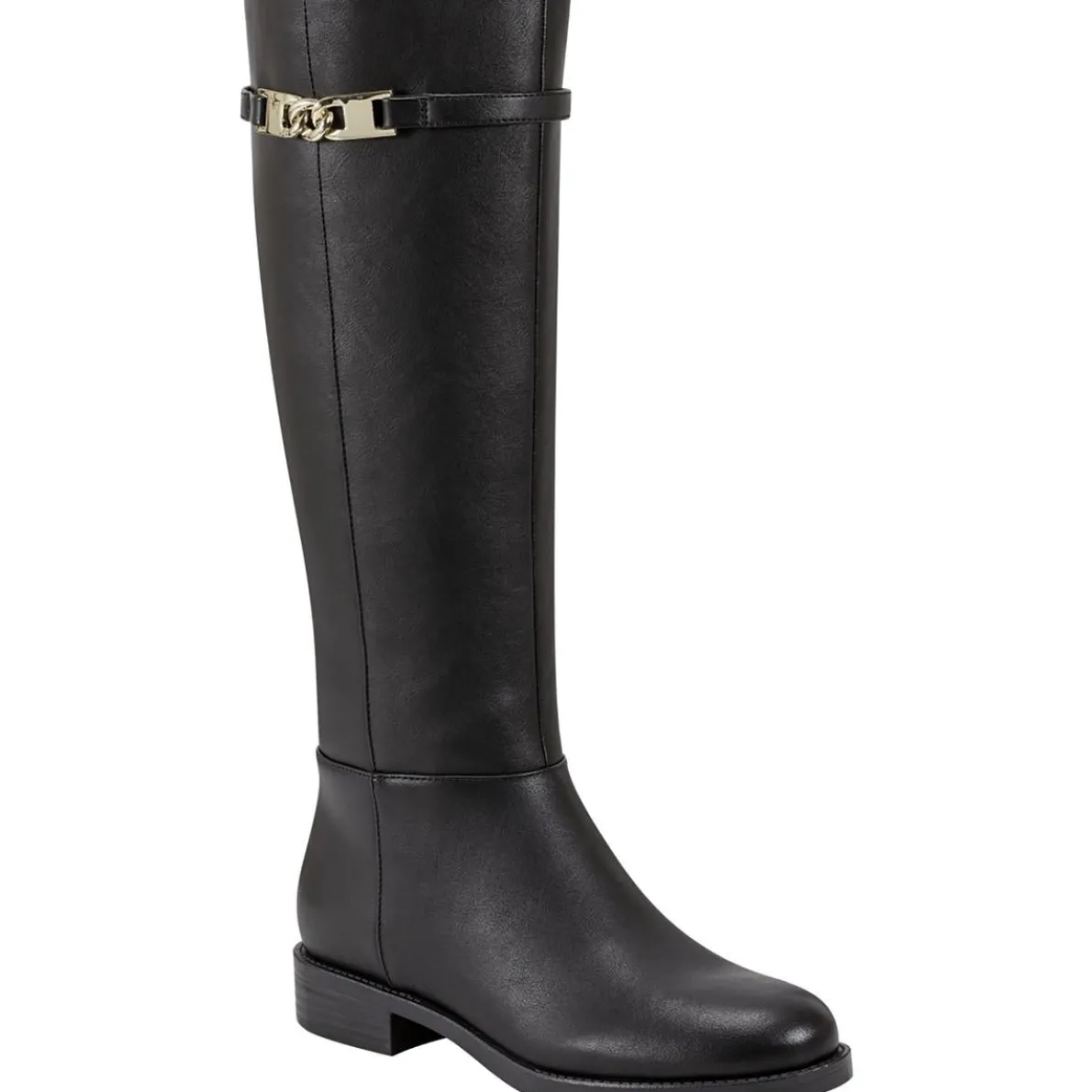 Romi Faux Leather Round Toe Knee-High Boots
