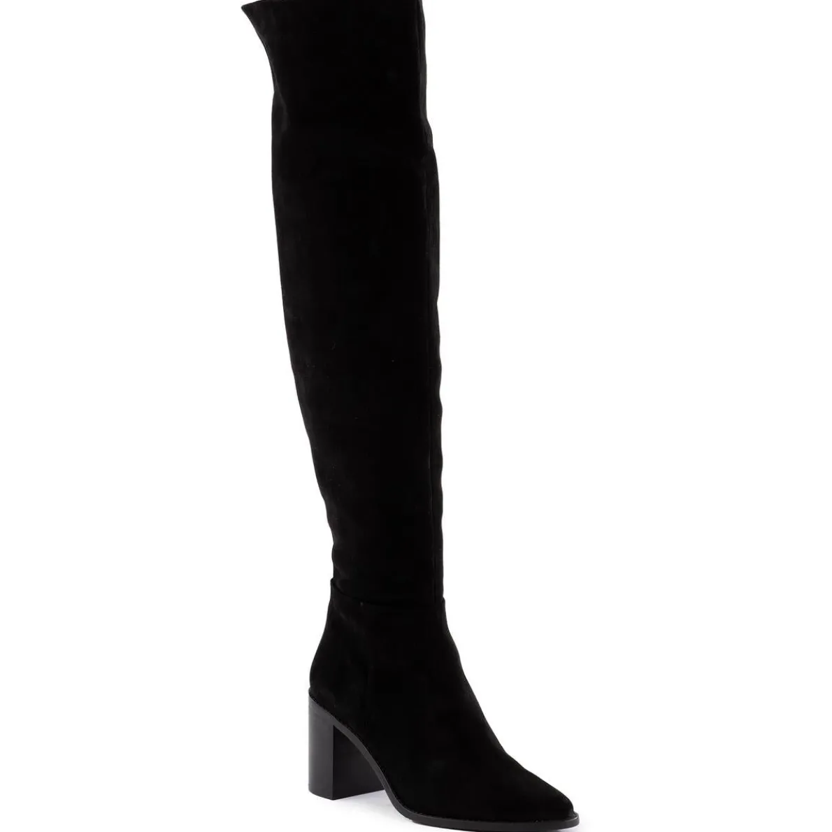 Gifted Suede Zipper Leather Over-The-Knee Boots