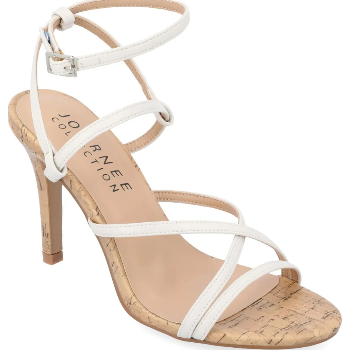 Fylissa Faux Leather Open Toe Ankle Strap
