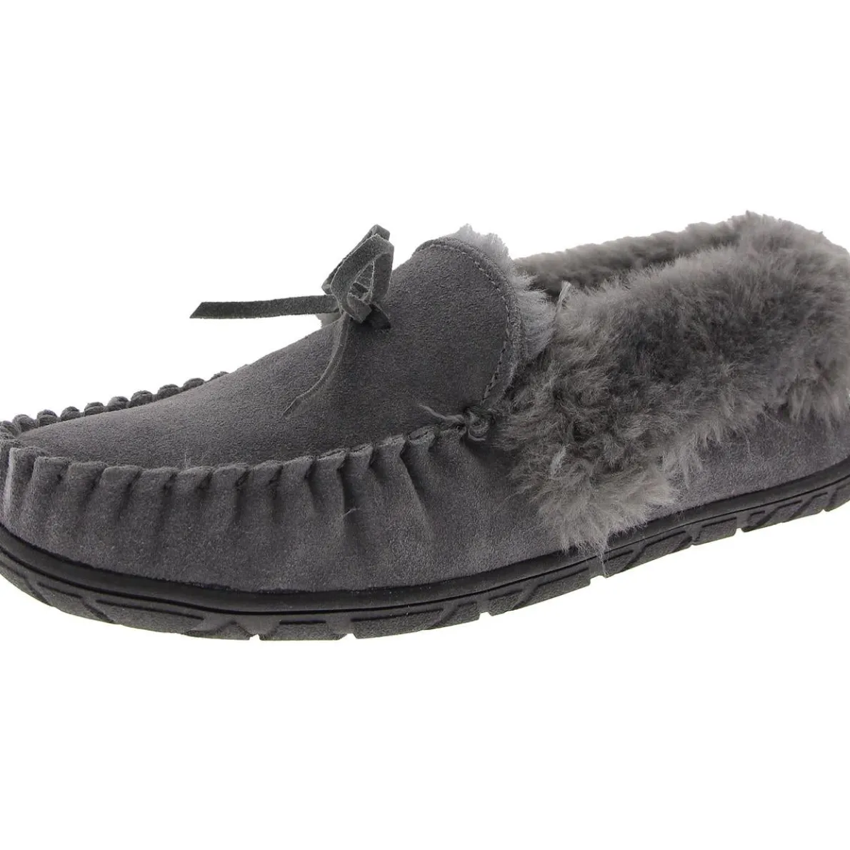 Bow Faux Fur Moccasins