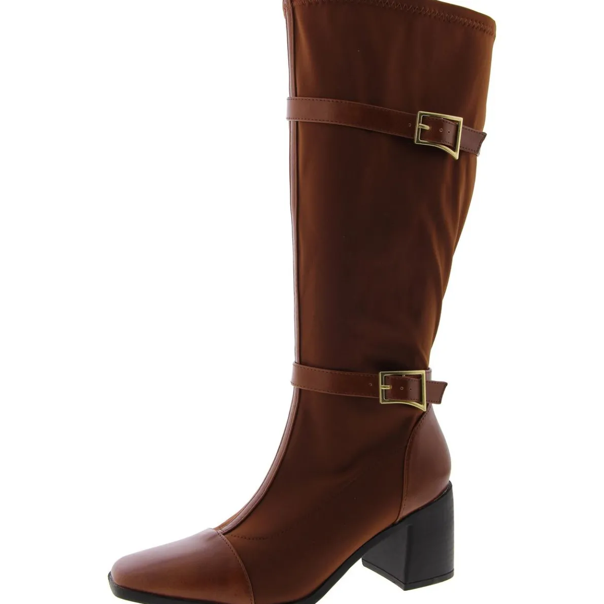 Toe Cap Square Toe Knee-High Boots