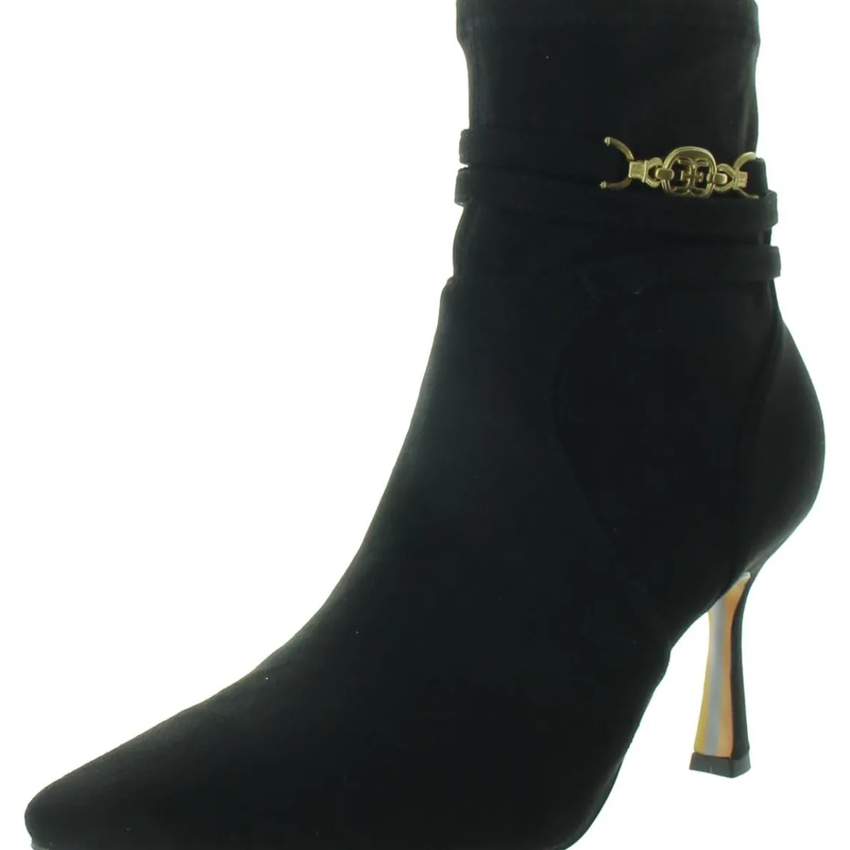 Marsella Embellished Faux Suede Booties