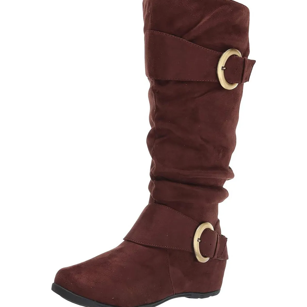 Jester Zipper Faux Suede Knee-High Boots