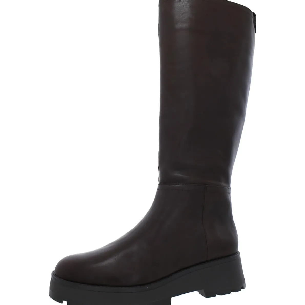 NETTRIO Zipper Leather Over-The-Knee Boots