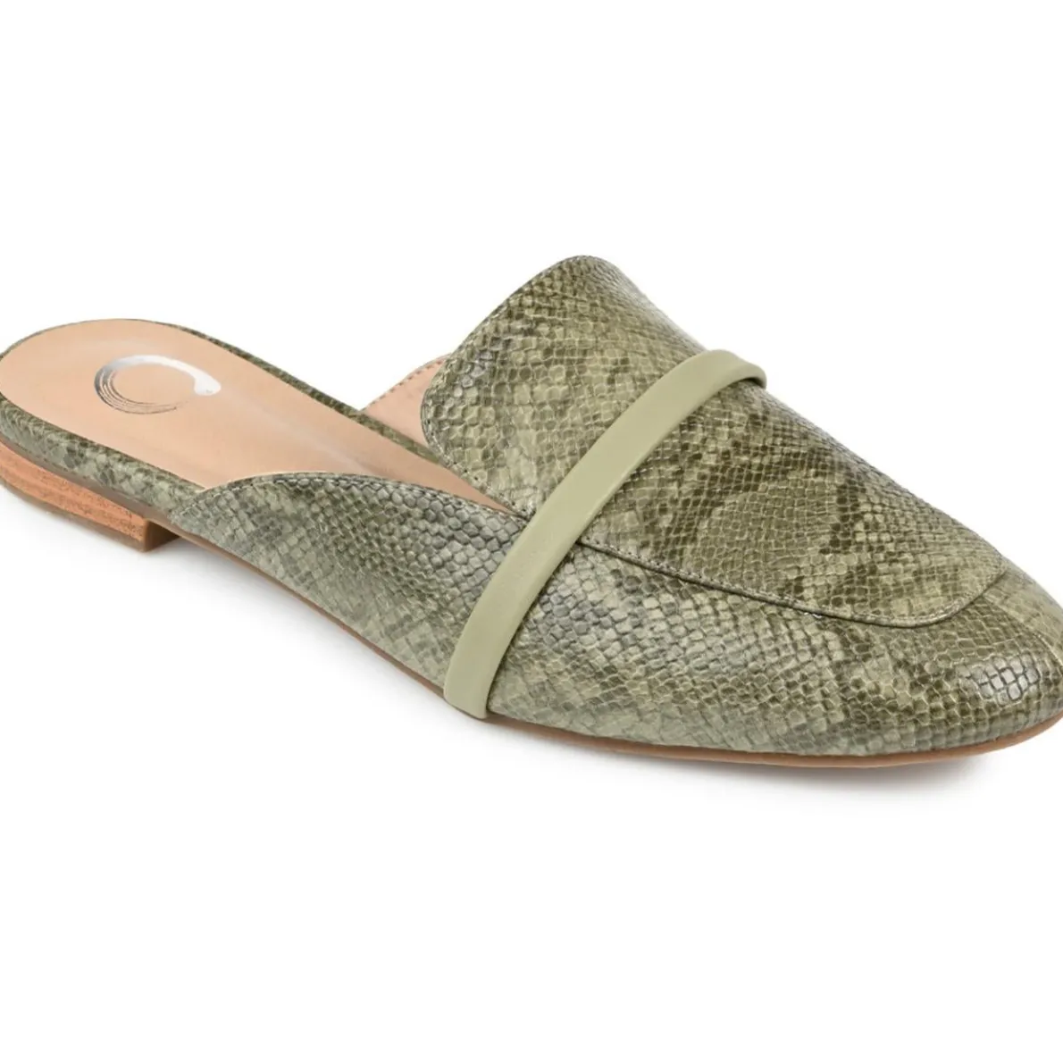 Reneye Faux Leather Slip-On Mules