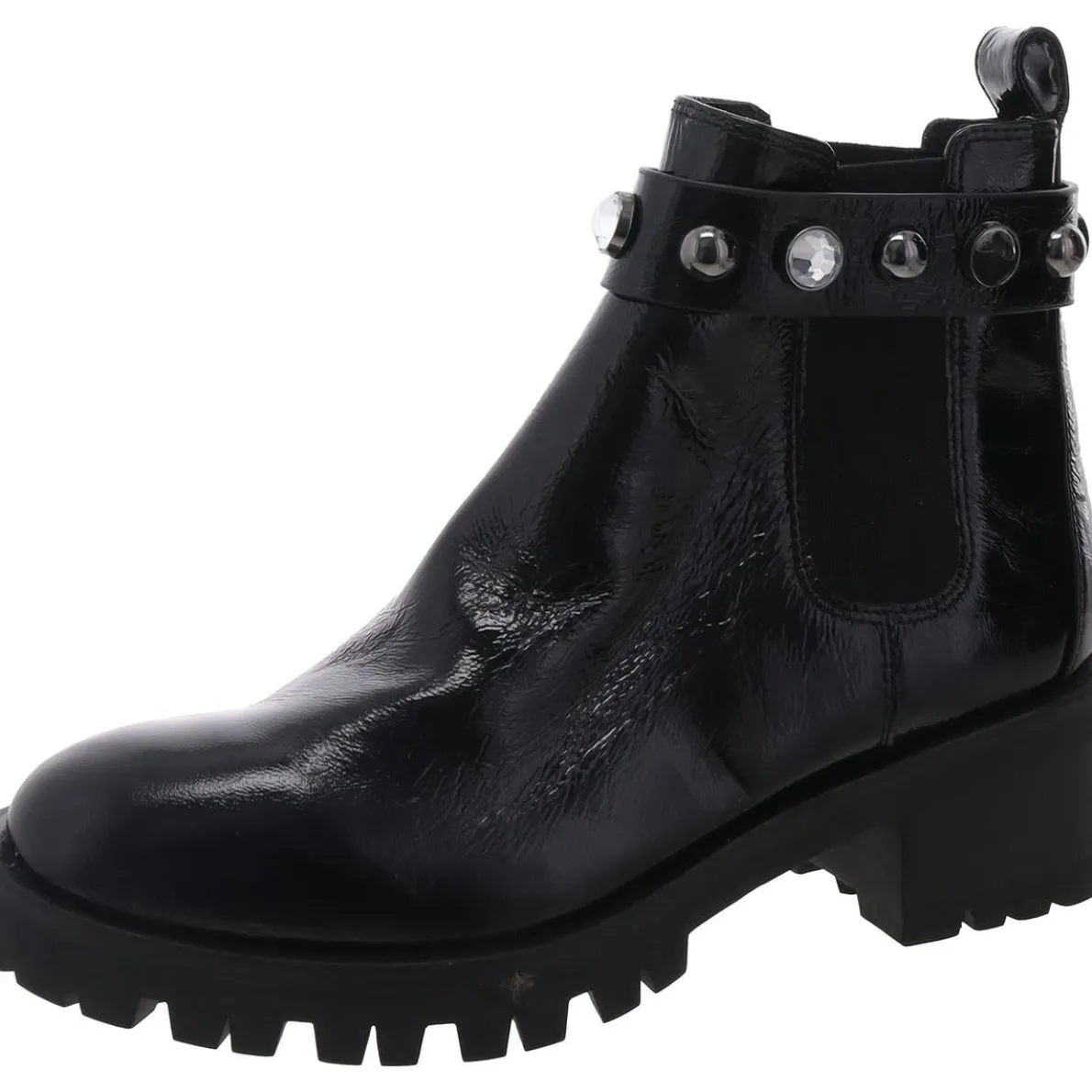 Leather Embellished Chelsea Boots