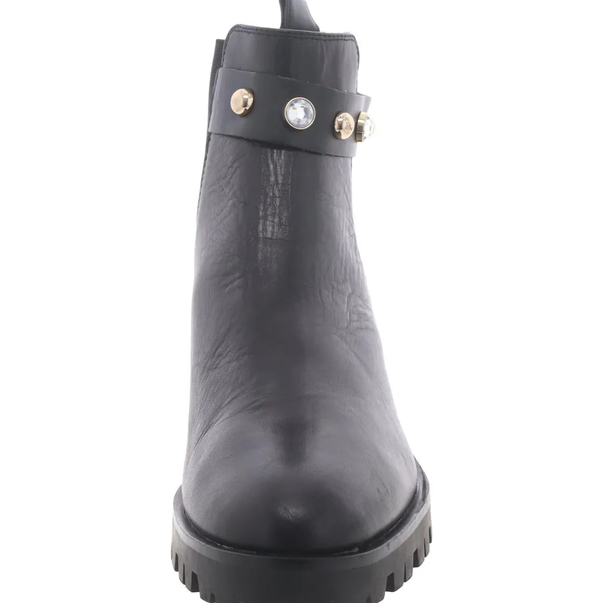 Leather Embellished Chelsea Boots