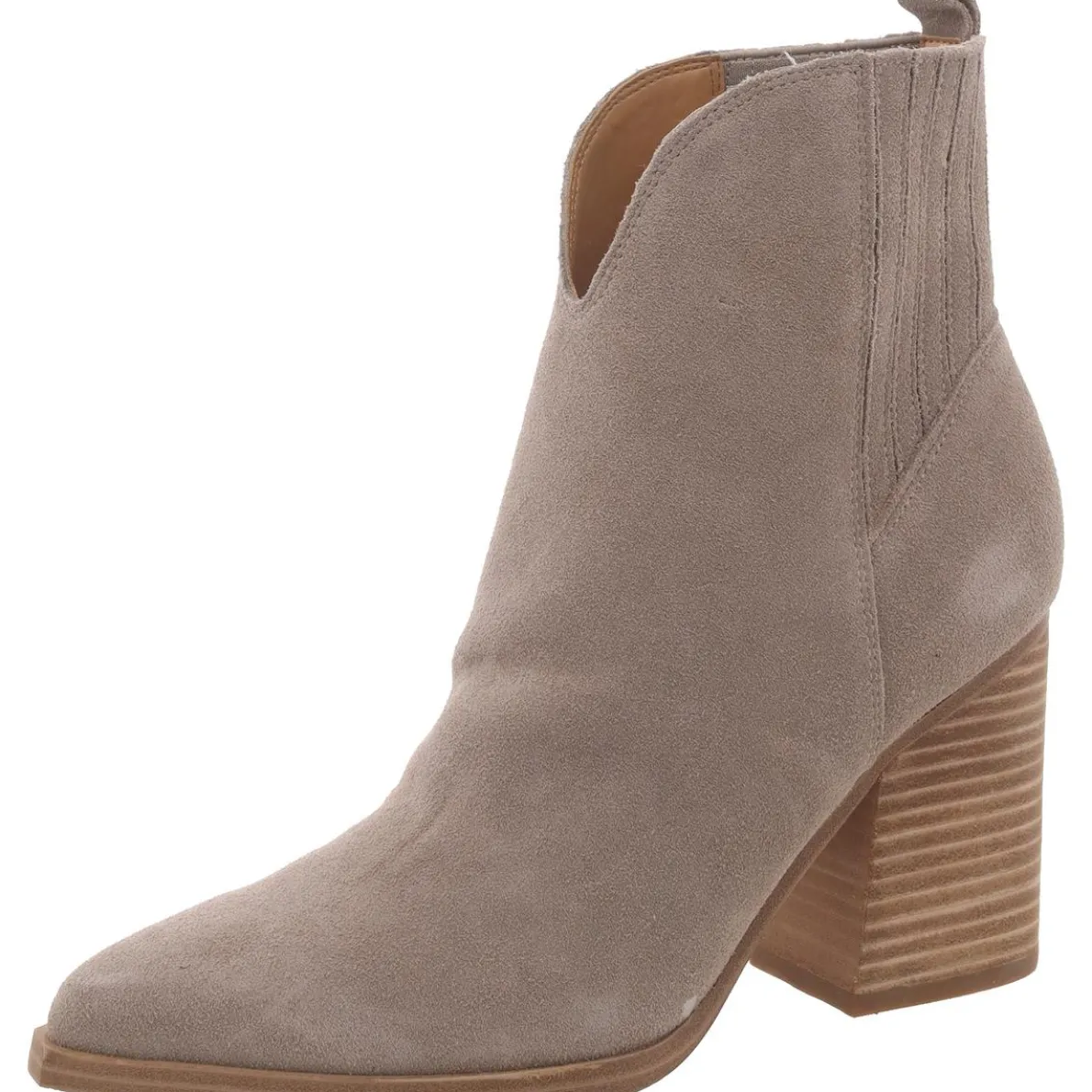 Ommie Suede Block Heel Ankle Boots