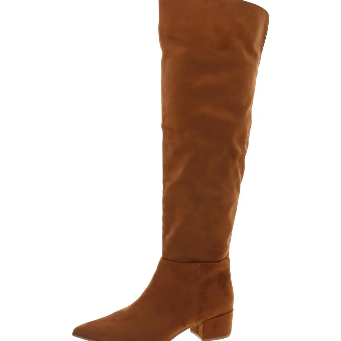 Gabriellaa Block Heel Faux Suede Over-The-Knee Boots