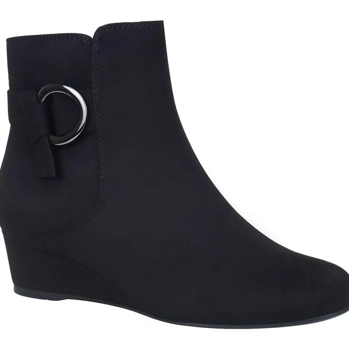 Gasha Faux Suede Embellished Booties