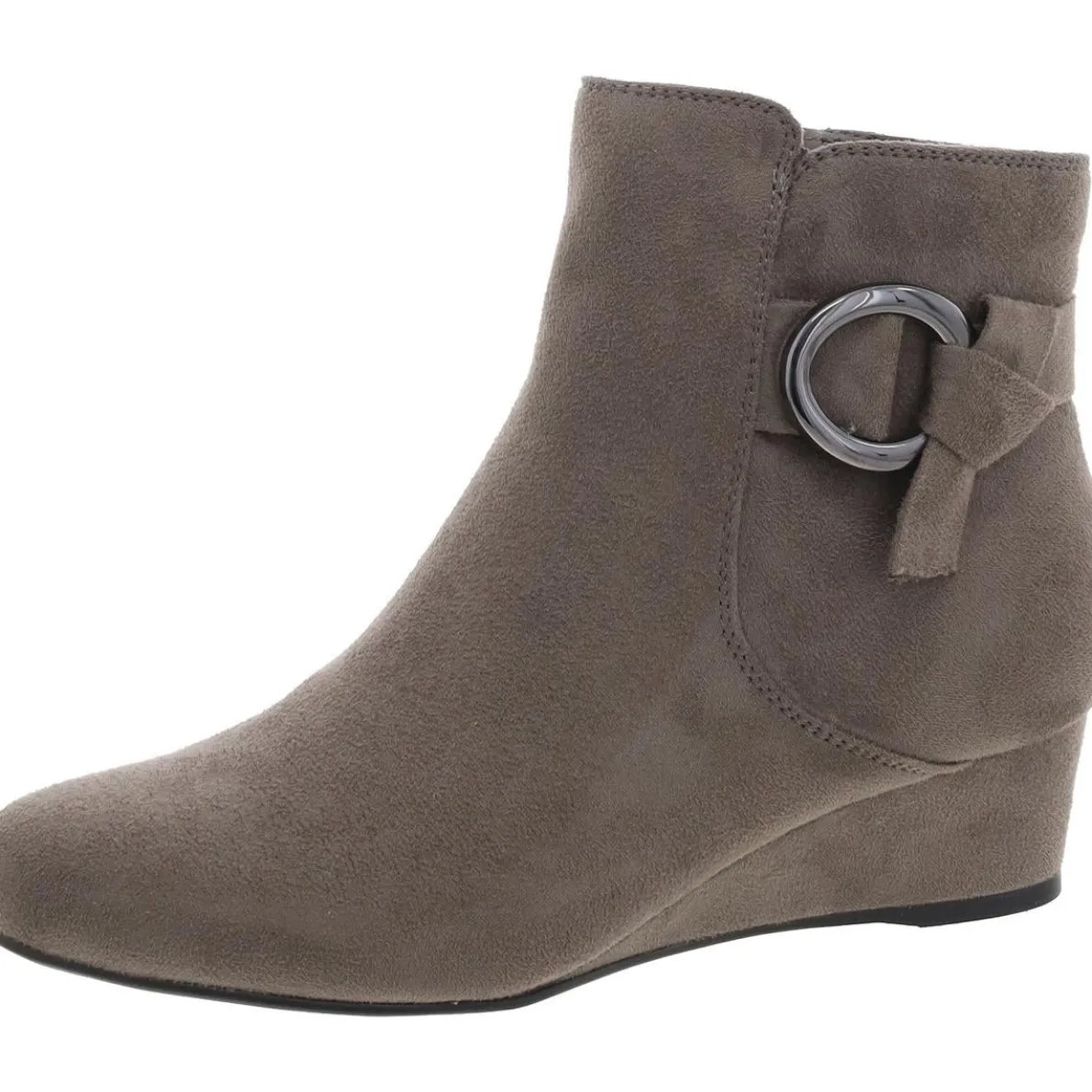 Gasha Faux Suede Embellished Booties