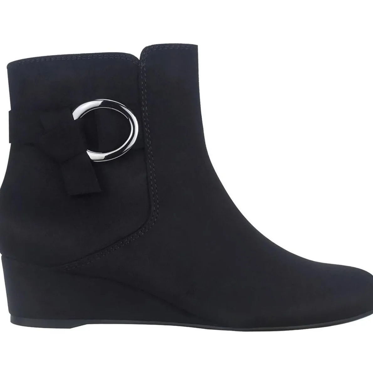 Gasha Faux Suede Embellished Booties