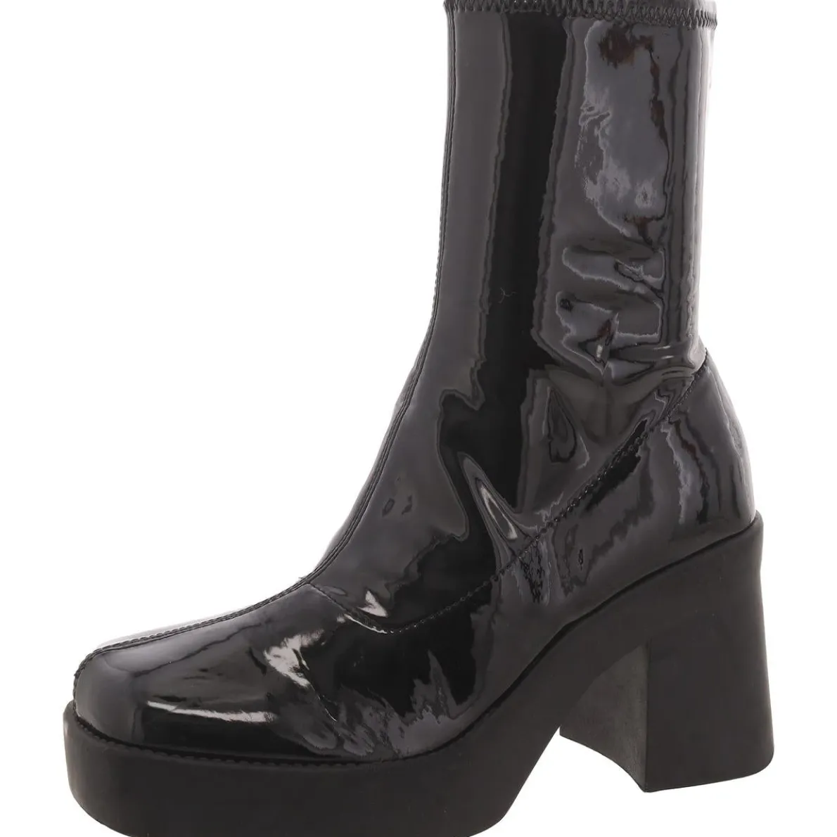 Gerri 3 Patent Solid Mid-Calf Boots