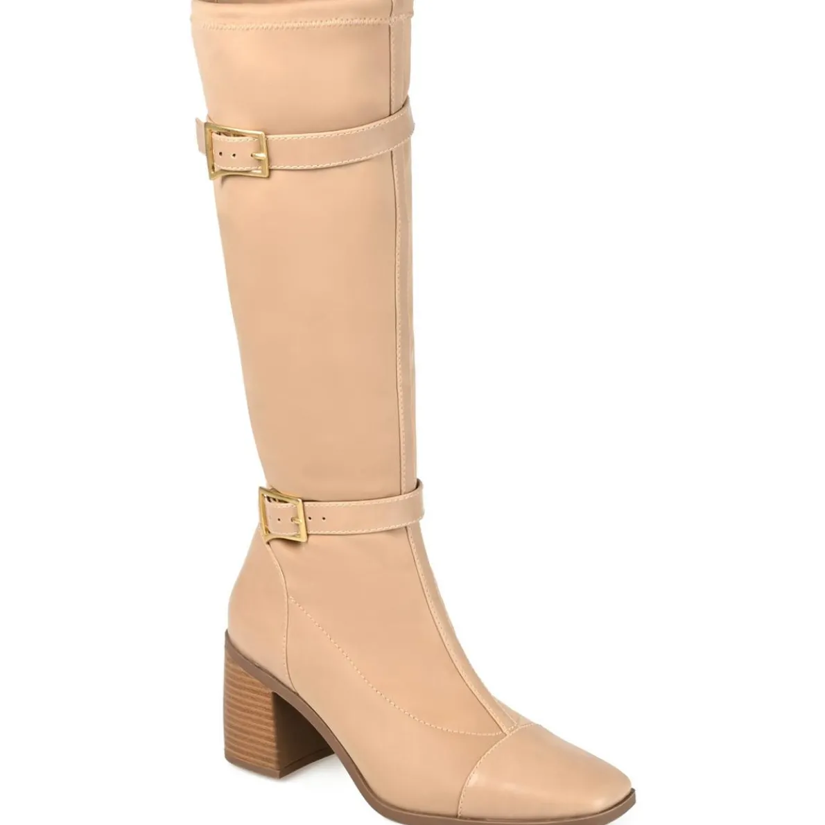 Gibree Mixed Media Nylon Knee-High Boots