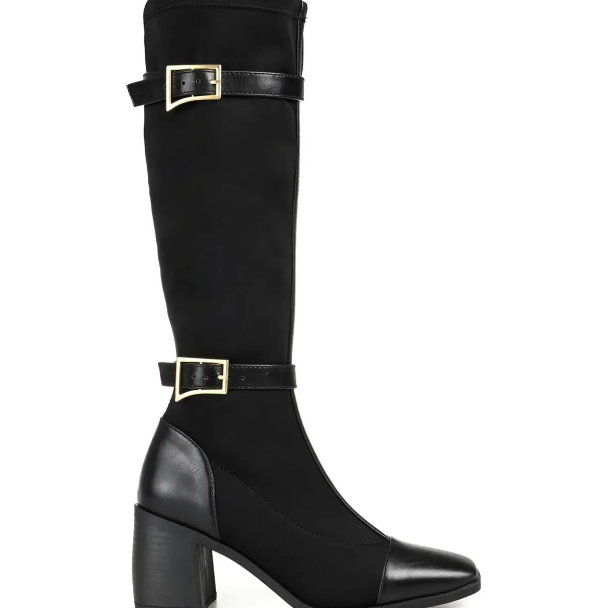 Gibree Mixed Media Nylon Knee-High Boots