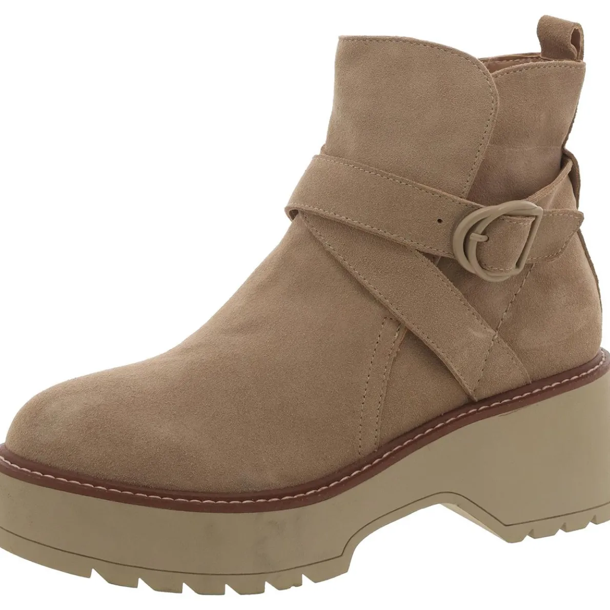 Giovani Suede Block Heel Ankle Boots