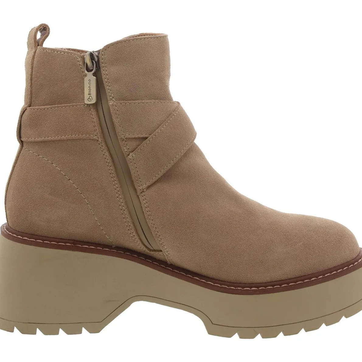 Giovani Suede Block Heel Ankle Boots