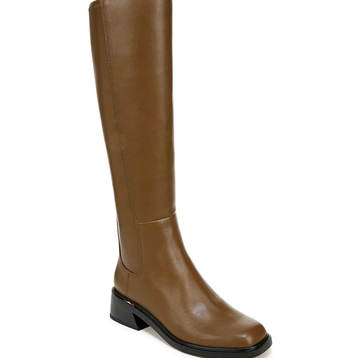 Giselle Zipper Faux Leather Knee-High Boots